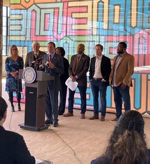 Senator Blumenthal announces a $3.7 million federal grant from the U.S. Department of Commerce’s Economic Development Administration to Community Solutions International for the renovation of its Swift Factory business incubator. 